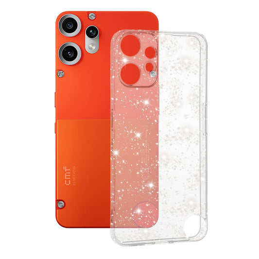 Custodia per Nothing CMF Phone 2 Pro, Techsuit, SparkleSkin, Trasparente