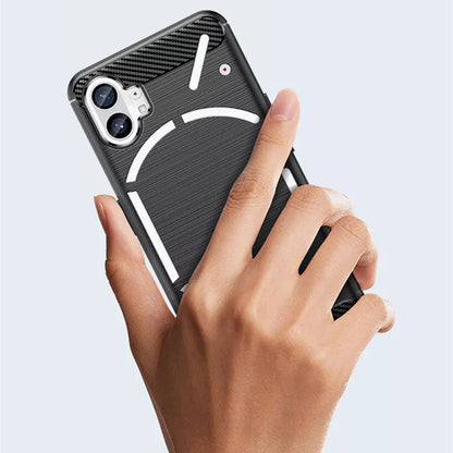 Custodia per Nothing Phone (1), Techsuit, Carbonio, Nera