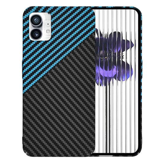 Custodia per Nothing Phone (1), Techsuit, Carbonite FiberShell, Nero Bleu