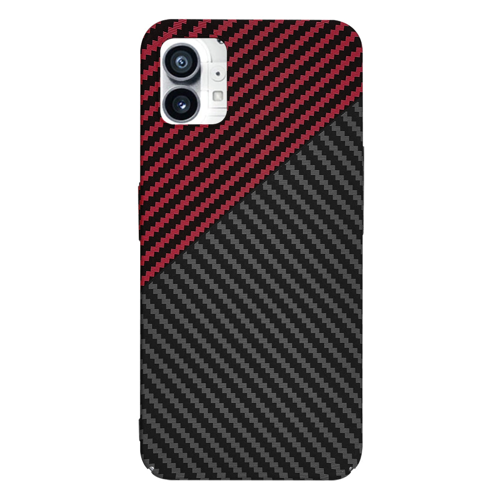 Custodia per Nothing Phone (1), Techsuit, Carbonite FiberShell, Nero Rosso
