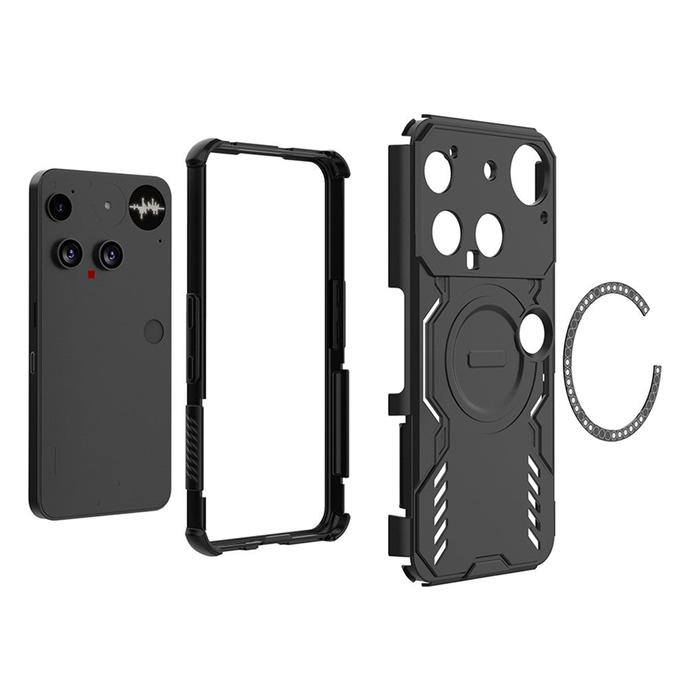 Custodia MagSafe per Nothing Phone (3), Techsuit, ArmorMag, Nera