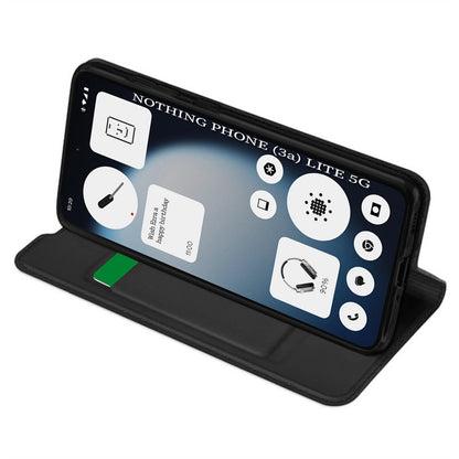 Custodia per Nothing Phone (3a) Lite, Techsuit, Magskin Book, Nera