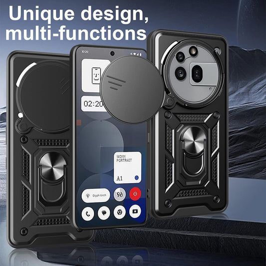 Custodia per Nothing Phone (3a) Pro, Techsuit, CamShield, Nera