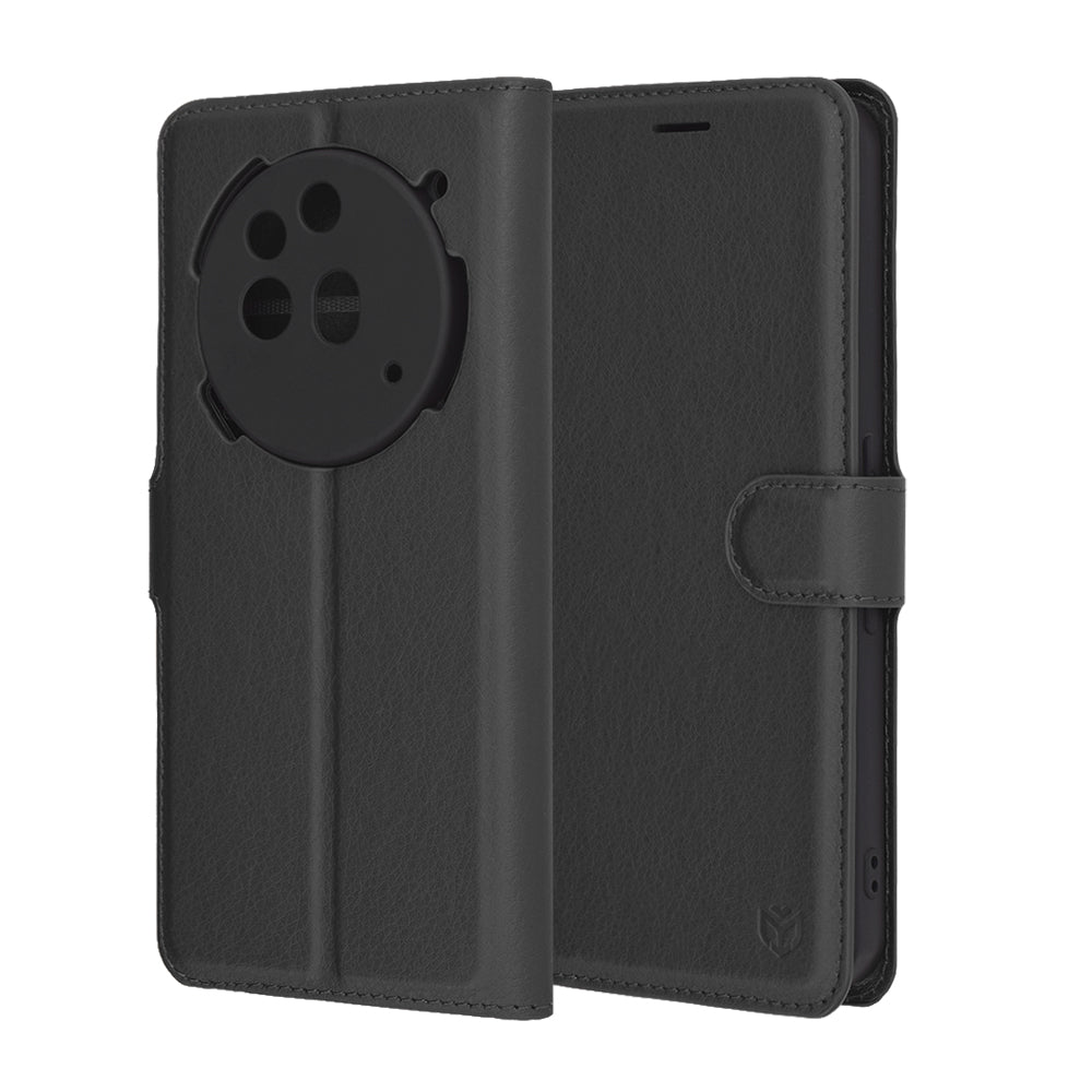Custodia per Nothing Phone (3a) Pro, Techsuit, Leather Folio, Nera