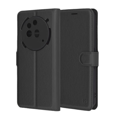 Custodia per Nothing Phone (3a) Pro, Techsuit, Leather Folio, Nera
