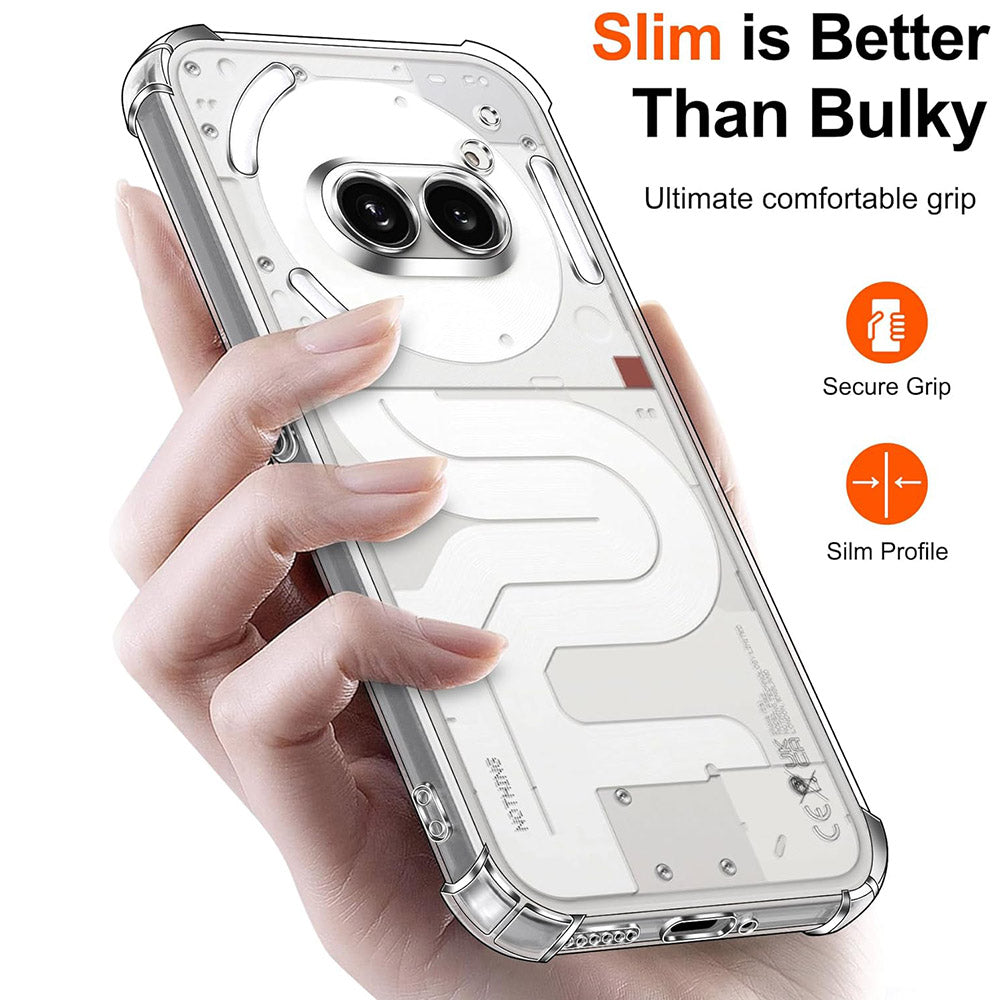 Custodia per Nothing Phone (3a) Pro, Techsuit, Shockproof Clear, Trasparente