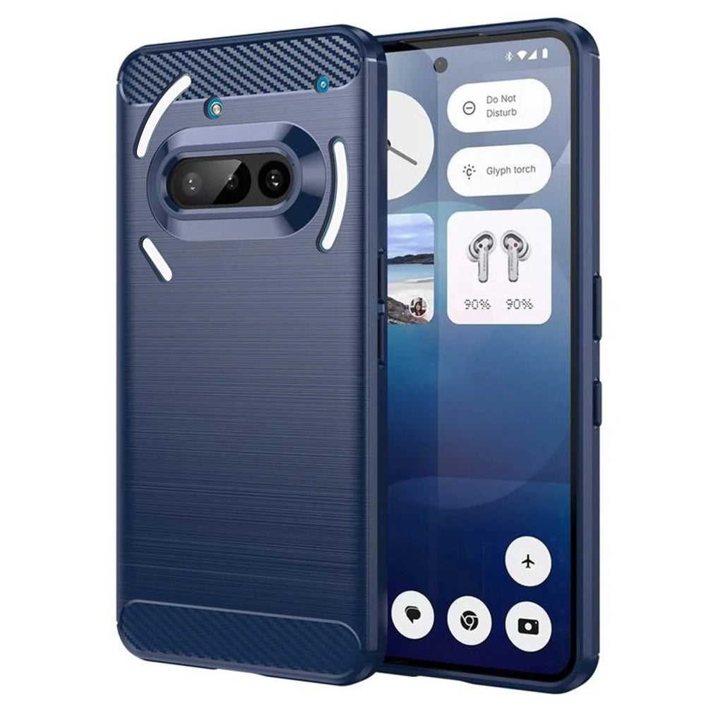 Custodia per Nothing Phone (3a), Techsuit, Carbonio, Blu