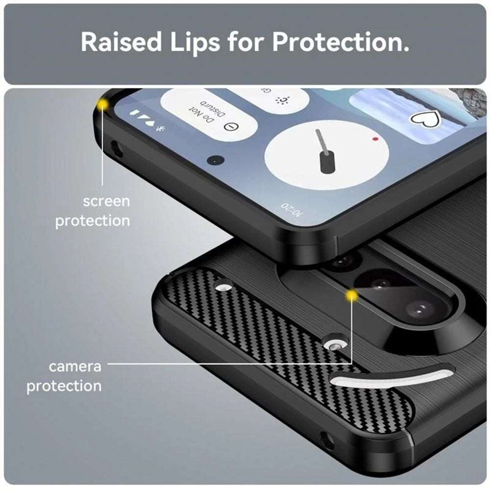 Custodia per Nothing Phone (3a), Techsuit, Carbonio, Blu