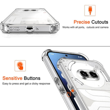 Custodia per Nothing Phone (3a), Techsuit, Shockproof Clear, Trasparente