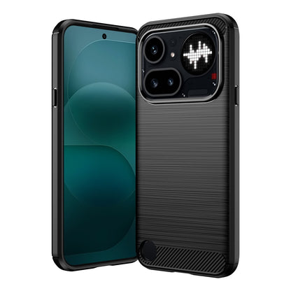 Custodia per Nothing Phone (4a) Pro, Techsuit, Carbonio, Nera