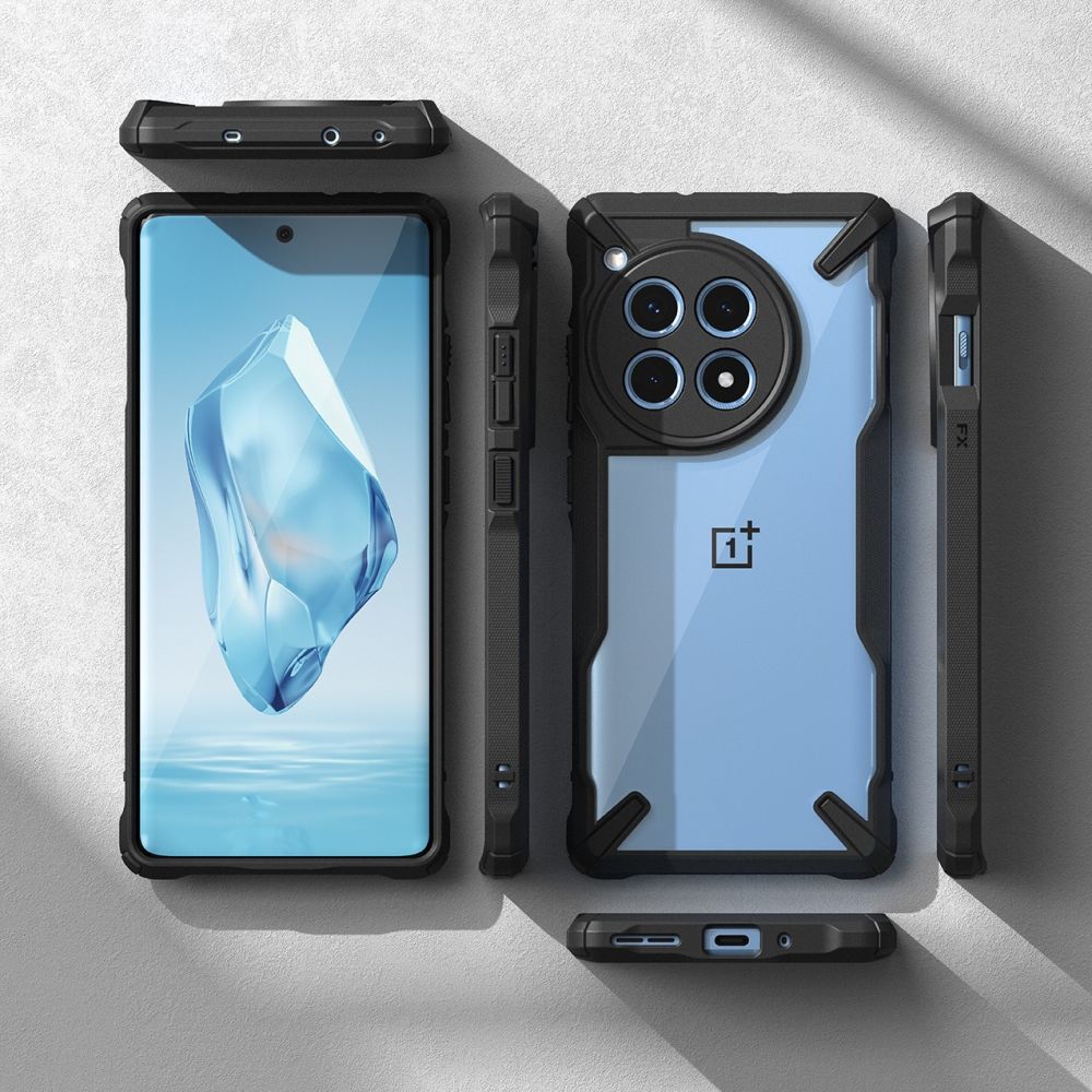 Custodia per OnePlus 12R, Ringke, Fusion X, nero 