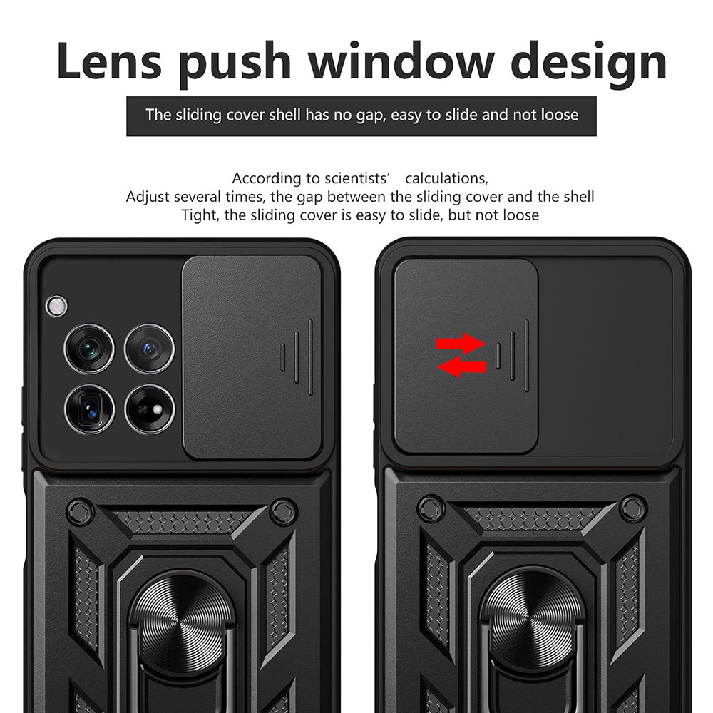 Custodia per OnePlus 12R, Techsuit, CamShield, Nera