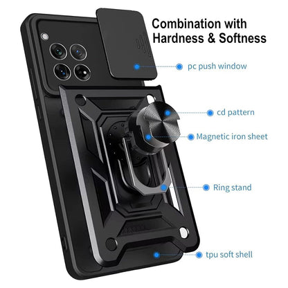 Custodia per OnePlus 12R, Techsuit, CamShield, Nera