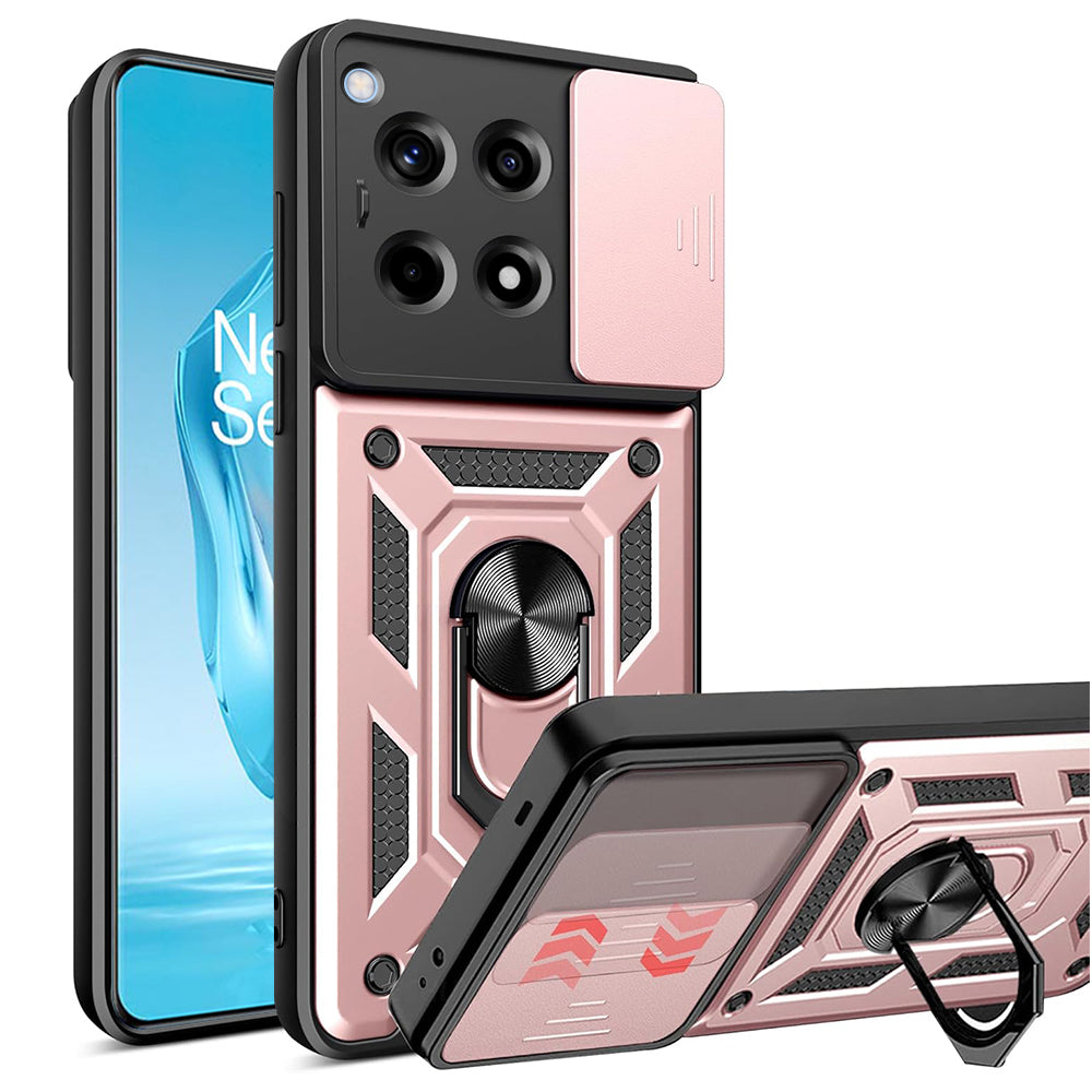 Custodia per OnePlus 12R, Techsuit, CamShield, Rosa
