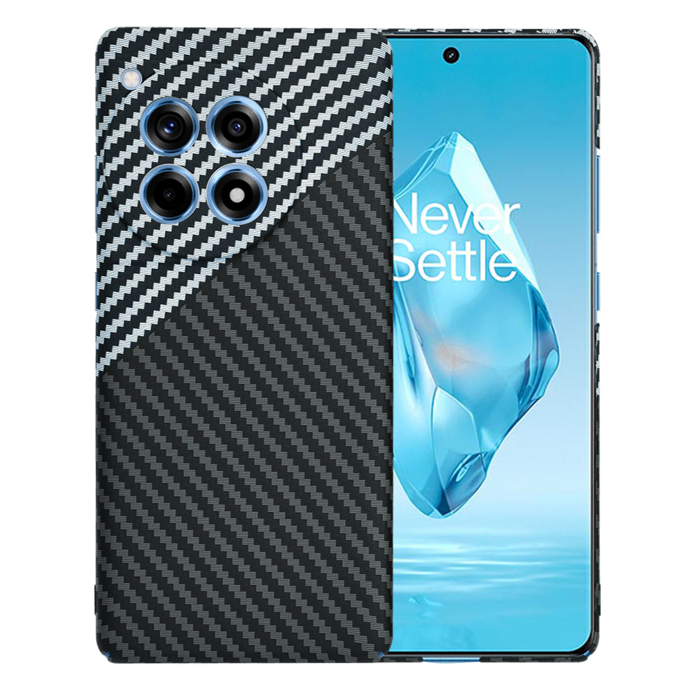 Custodia per OnePlus 12R, Techsuit, Carbonite FiberShell, Nero Grigio