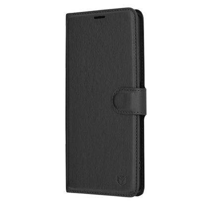 Custodia per OnePlus 12R, Techsuit, Leather Folio, Nera