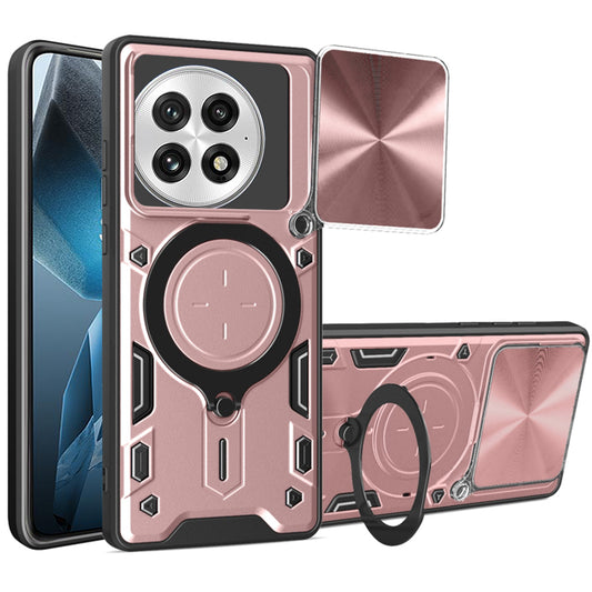 Custodia per OnePlus 13, Techsuit, CamGuard Pro, Rosa Dorato