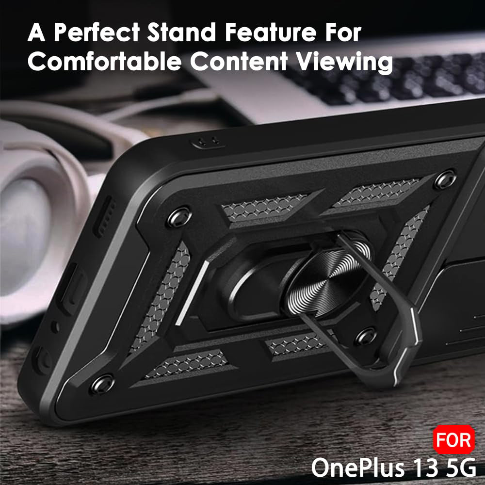 Custodia per OnePlus 13, Techsuit, CamShield, Nera