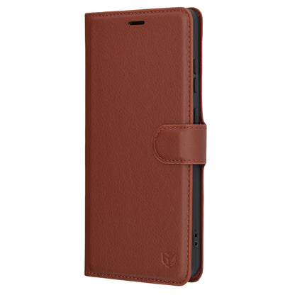 Custodia per OnePlus 13R, Techsuit, Leather Folio, Marrone