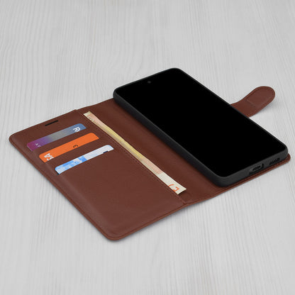 Custodia per OnePlus 13R, Techsuit, Leather Folio, Marrone