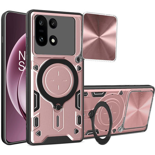 Custodia per OnePlus 15, Techsuit, CamGuard Pro, Rosa Dorato