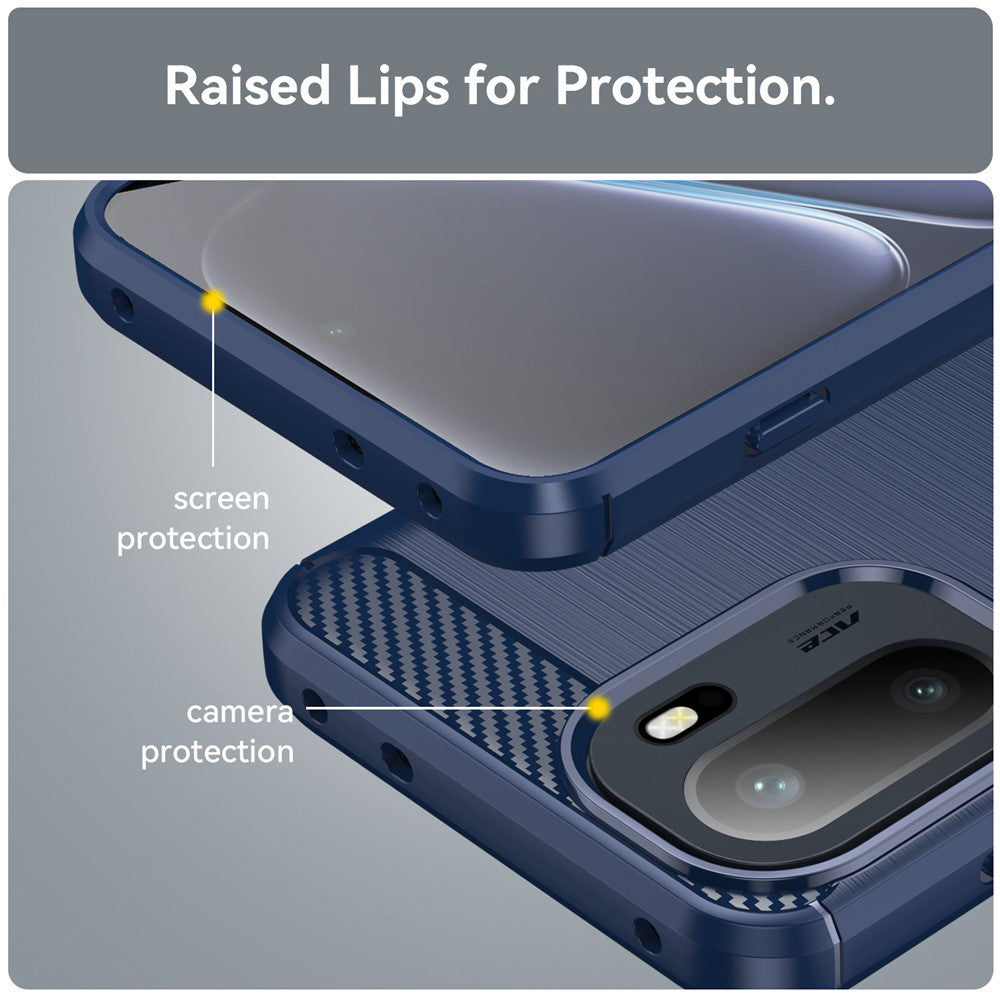 Custodia per OnePlus 15R, Techsuit, Carbonio, Blu