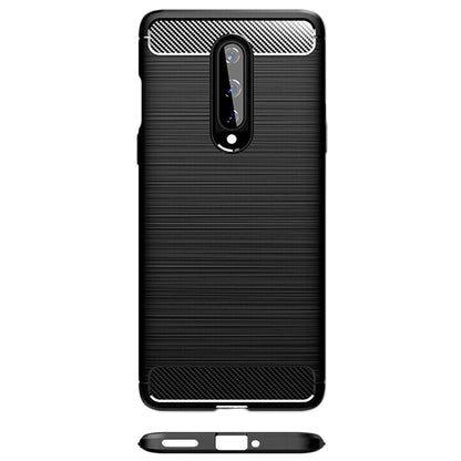 Custodia per OnePlus 8, Techsuit, Carbonio, Nera