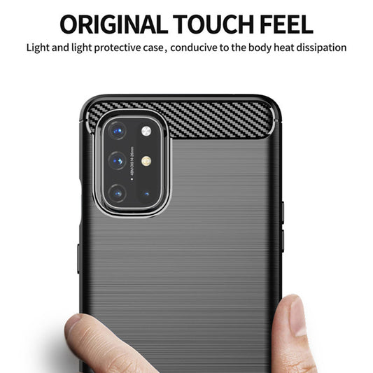 Custodia per OnePlus 9, Techsuit, Carbonio, Nera