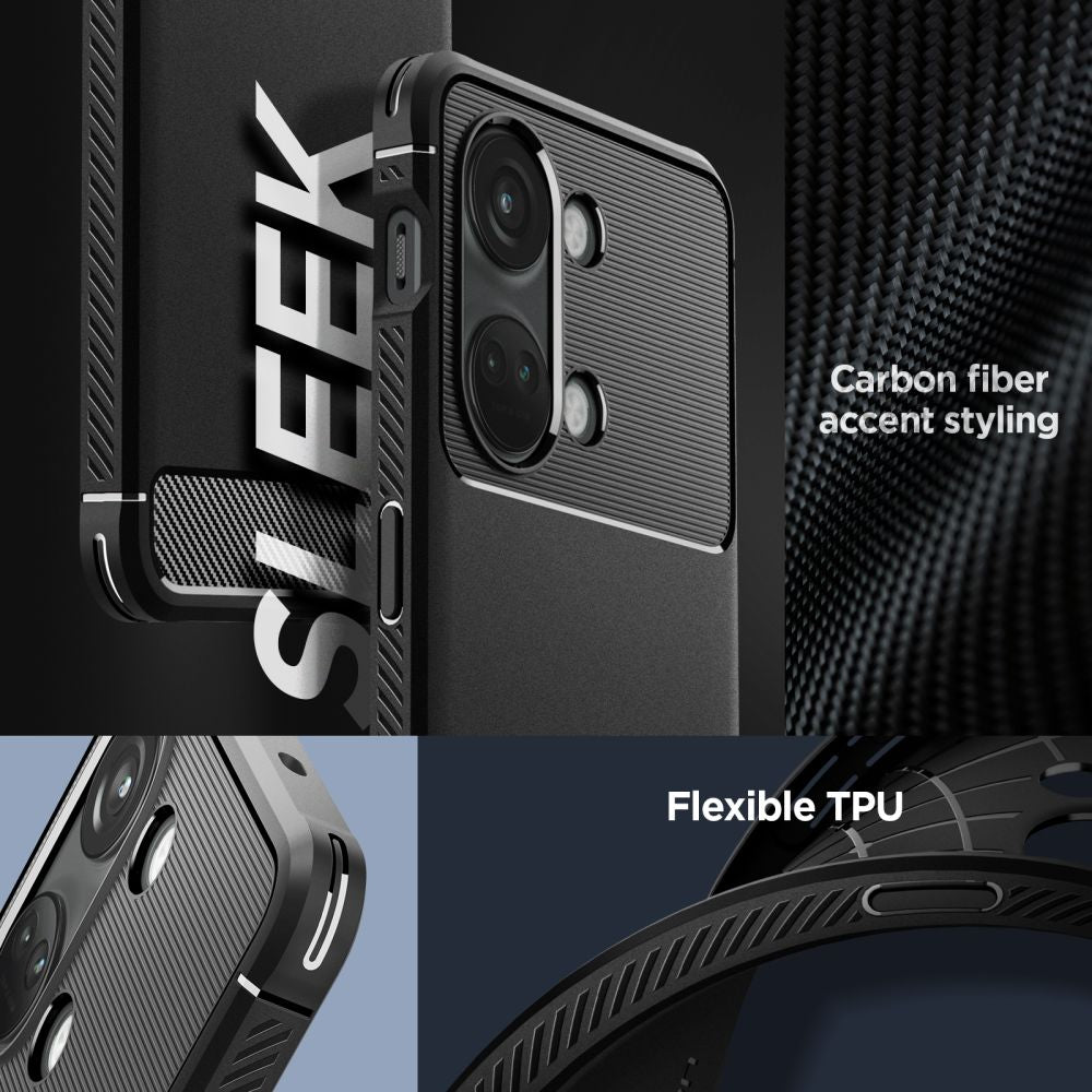 Custodia per OnePlus Nord 3, Spigen, Rugged Armour, nero ACS05197 