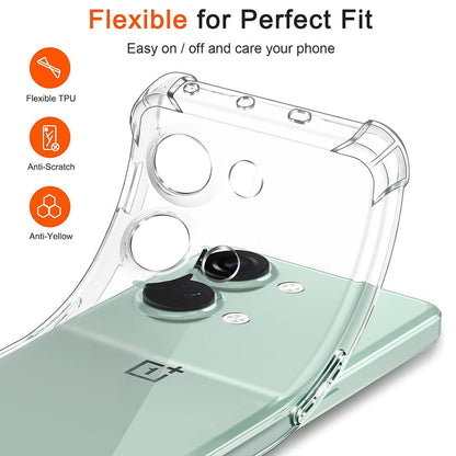 Custodia per OnePlus Nord 3, Techsuit, Shockproof Clear, Trasparente
