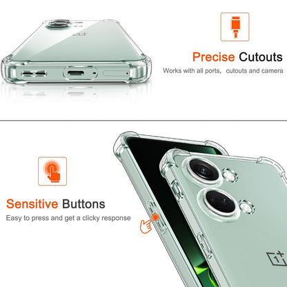 Custodia per OnePlus Nord 3, Techsuit, Shockproof Clear, Trasparente