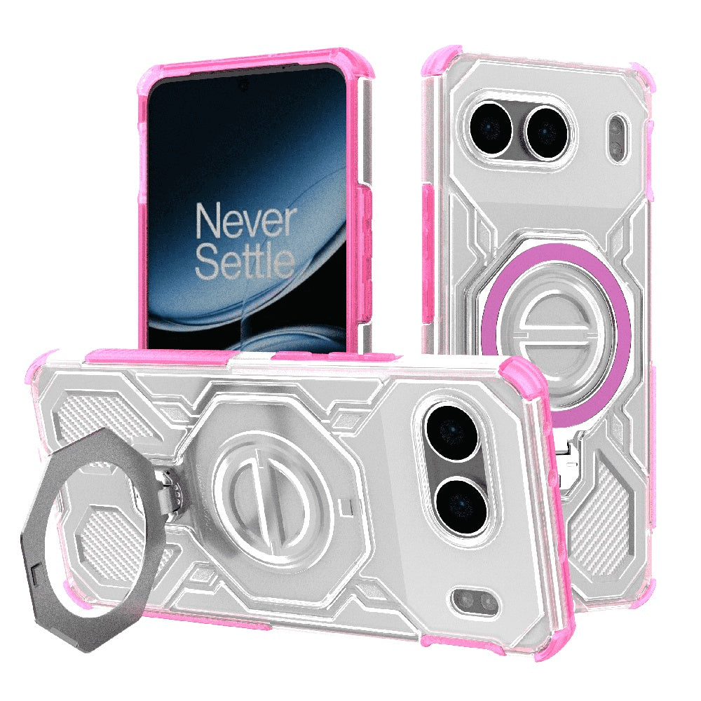 Custodia per OnePlus Nord 4, Techsuit, Carbon Shield Pro, Rosa