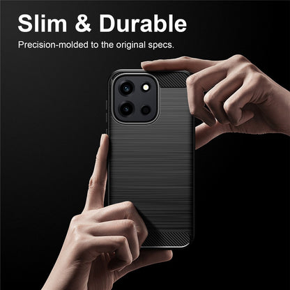 Custodia per OnePlus Nord 6, Techsuit, Carbonio, Nera