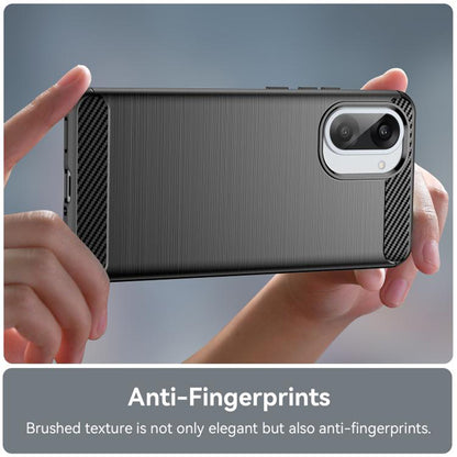 Custodia per OnePlus Nord CE5, Techsuit, Carbonio, Nera