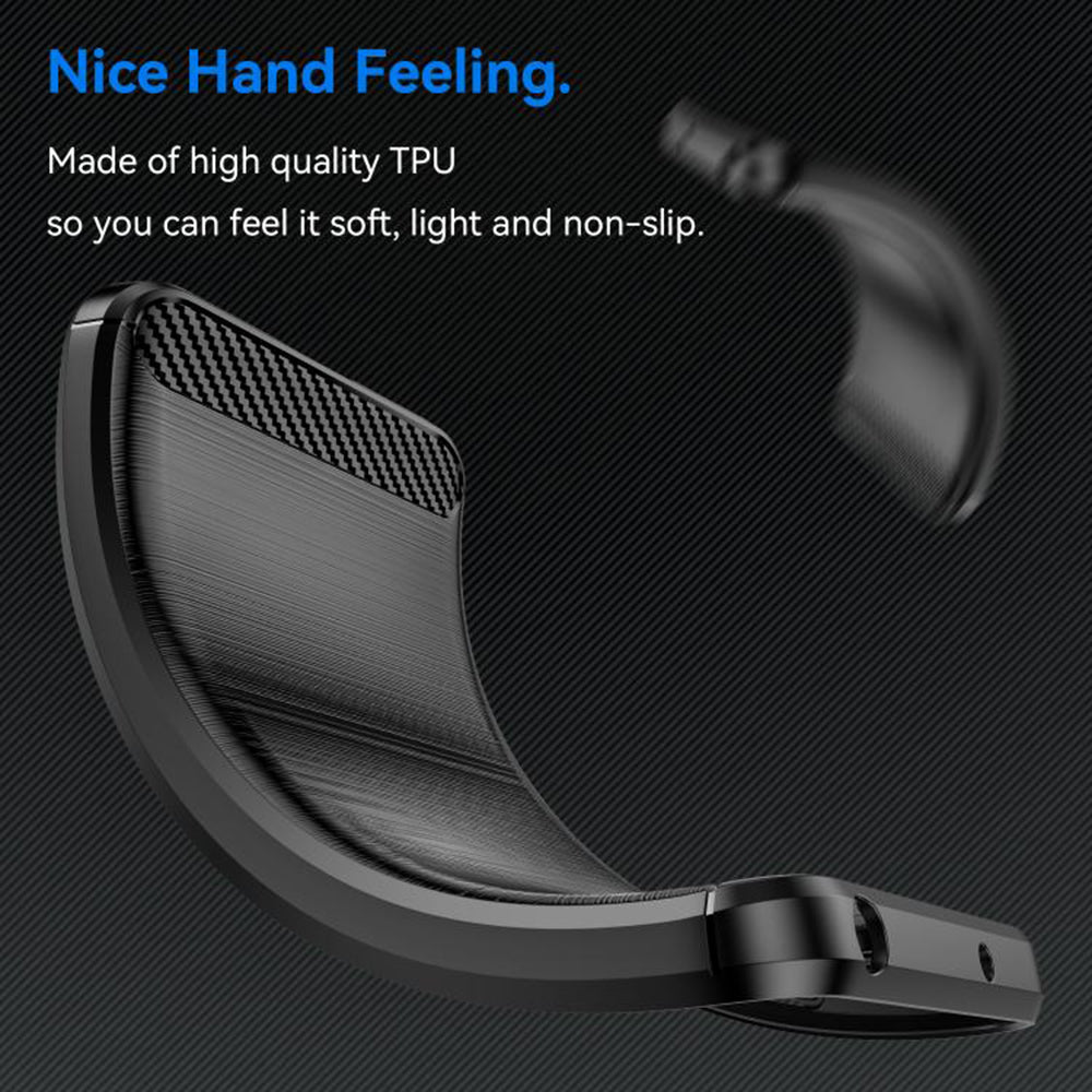 Custodia per OnePlus Nord CE5, Techsuit, Carbonio, Nera