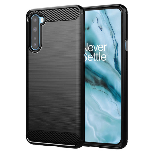 Custodia per OnePlus Nord, Techsuit, Carbonio, Nera
