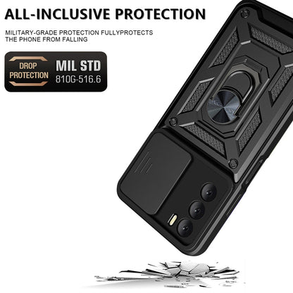 Custodia per Oppo A16s / A54s / A16, Techsuit, CamShield, Nera