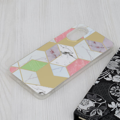 Custodia per Oppo A17, Techsuit, Marble, Viola