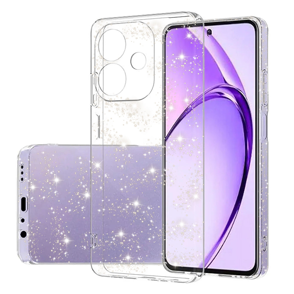 Custodia per Oppo A3 4G / A3 5G, Techsuit, SparkleSkin, Trasparente