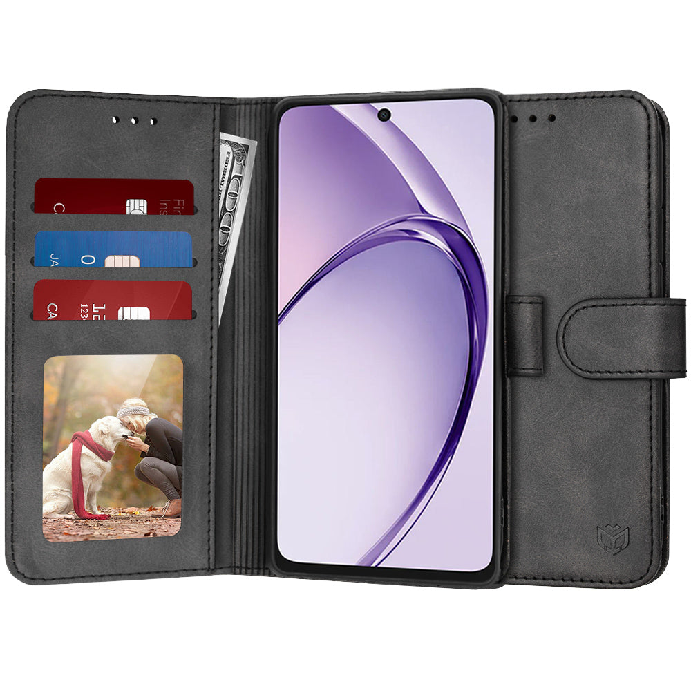 Custodia per Oppo A3 4G / A3, Techsuit, Diary Book, Nera