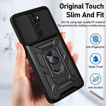 Custodia per Oppo A5 4G, Techsuit, CamShield, Nera