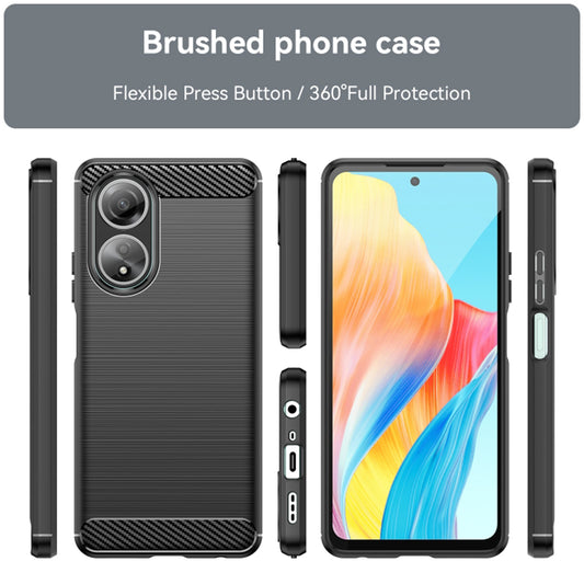Custodia per Oppo A58 4G, Techsuit, Carbonio, Nera