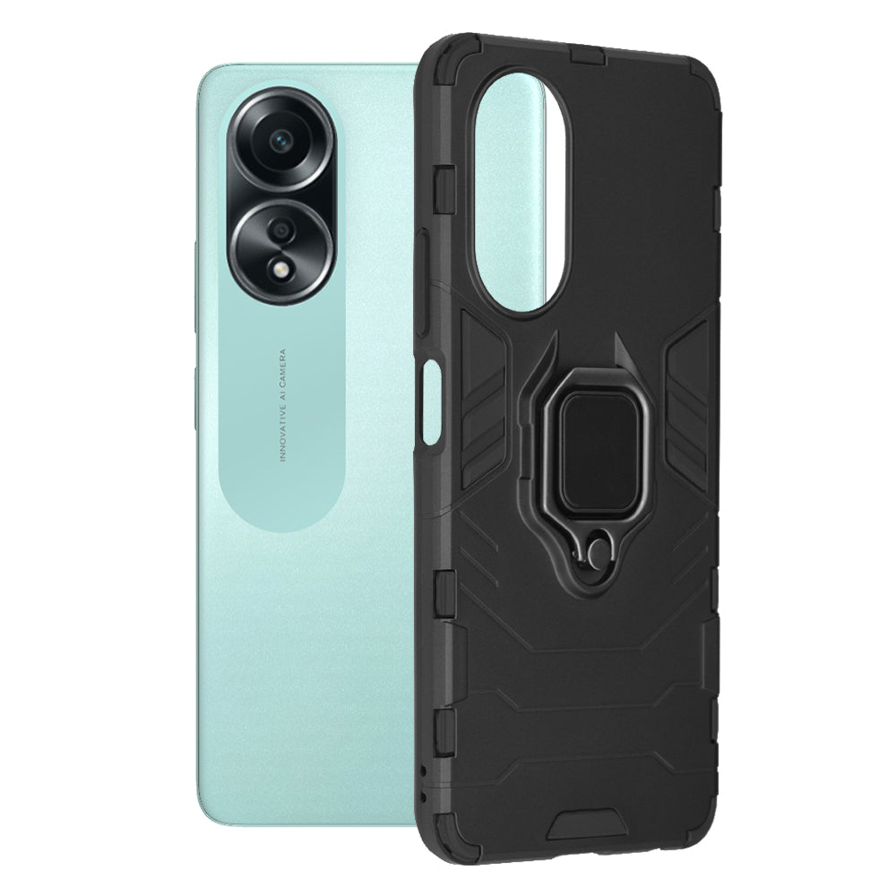 Custodia per Oppo A58 4G, Techsuit, Shield, Nera