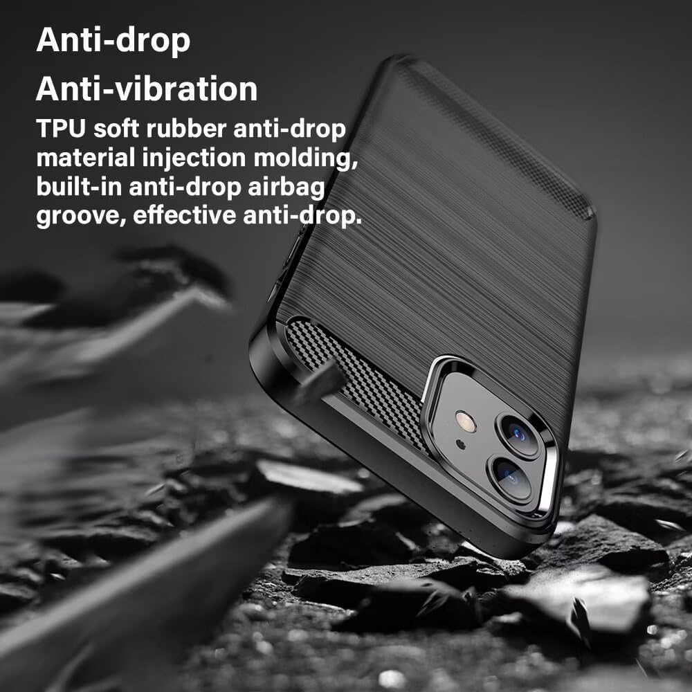 Custodia per Oppo A6 4G, Techsuit, Carbonio, Nera