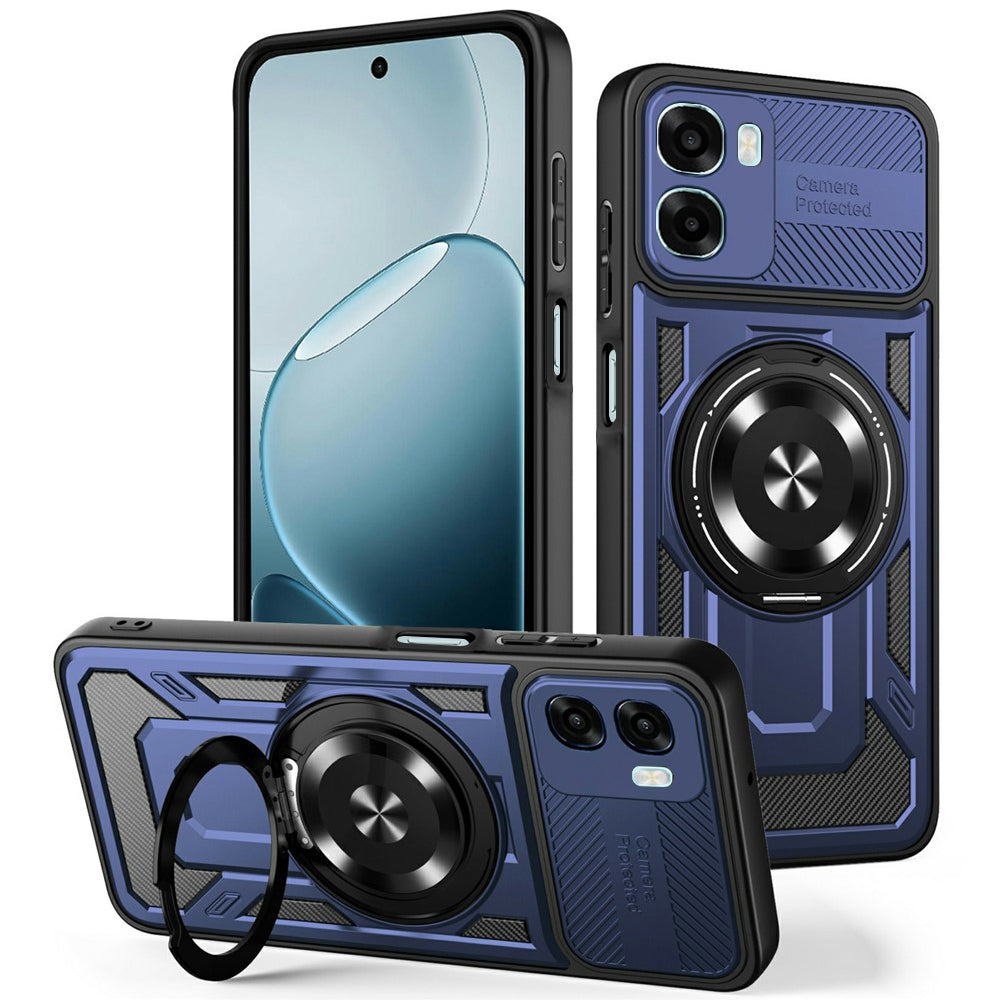 Custodia per Oppo A6k 4G / A6x 4G / A6x, Techsuit, RuggedCam, Blu