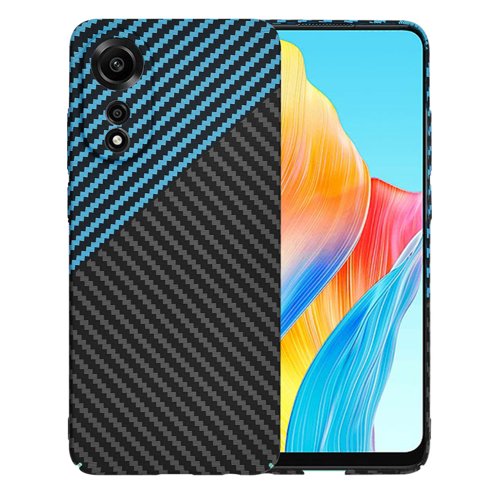 Case for Oppo A78 4G, Techsuit, Carbonite FiberShell, Black Blue