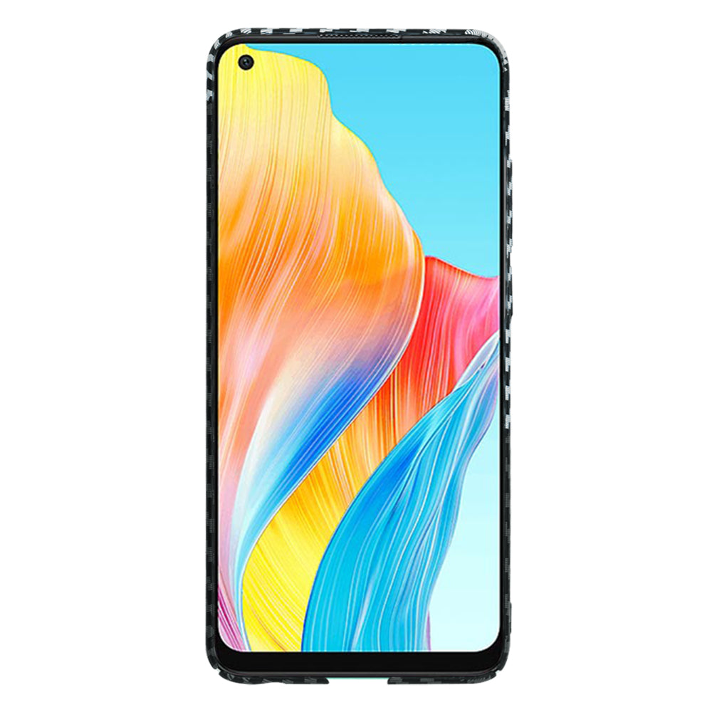 Case for Oppo A78 4G, Techsuit, Carbonite FiberShell, Black Gray