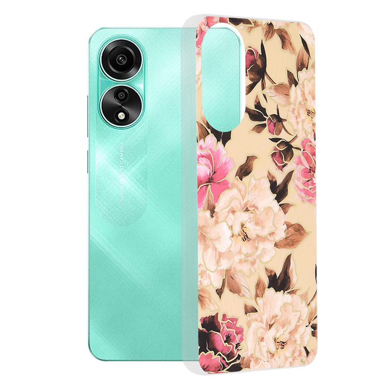 Case for Oppo A78 4G, Techsuit, Marble, Beige
