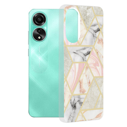 Case for Oppo A78 4G, Techsuit, Marble, Pink