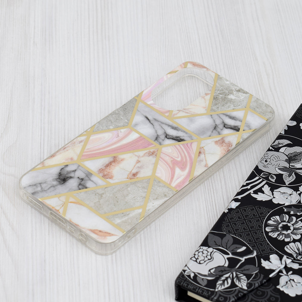 Case for Oppo A78 4G, Techsuit, Marble, Pink